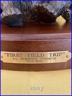 Big Sky Carvers Sculpture Mama Bear & Cubs First Field Trip With Coa
