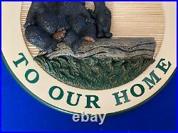 Big Sky Carvers Sign Family Bear 3D Plaque Welcome To Our Home 17