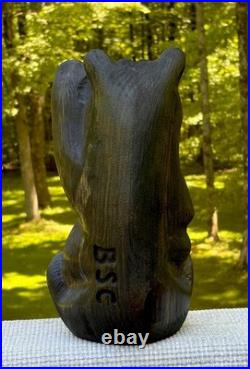 Big Sky Carvers Solid Wood Black Bear Sculpture Western Pine Paw Up Wave 13