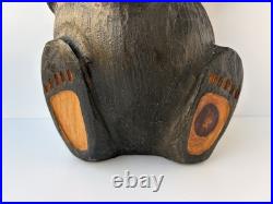 Big Sky Carvers Solid Wood Black Bear Sculpture Western Pine Paw Up Wave 13