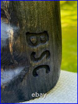 Big Sky Carvers Solid Wood Black Bear Sculpture Western Pine Paw Up Wave 13