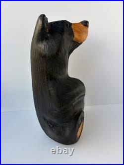 Big Sky Carvers Solid Wood Black Bear Sculpture Western Pine Paw Up Wave 13