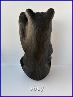 Big Sky Carvers Solid Wood Black Bear Sculpture Western Pine Paw Up Wave 13