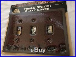 Big Sky Carvers Triple/Three Light Switch Plate Cover. Bear. New, Free Shipping