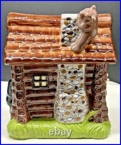 Big Sky Carvers Vintage Ranger Station Cookie Jar With Bears And Moose