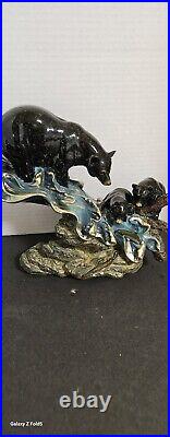 Big Sky Carvers Vtg. Very Rare SC Bear Fishing Trip Beautifully Designed