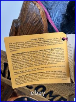 Big Sky Carvers Welcome Bear Sign 23 SIGNED