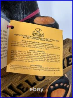 Big Sky Carvers Welcome Bear Sign 23 SIGNED
