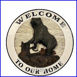 Big Sky Carvers Welcome To Our Home Custom Wood Door Hanger Sign Bear Big Sky Carvers Welcome To Our Home Custom Wood Door Hanger Sign Bear