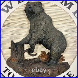 Big Sky Carvers Welcome To Our Home Custom Wood Door Hanger Sign Bear Big Sky Carvers Welcome To Our Home Custom Wood Door Hanger Sign Bear