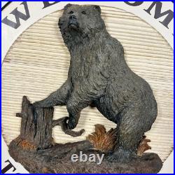 Big Sky Carvers Welcome To Our Home Custom Wood Door Hanger Sign Bear