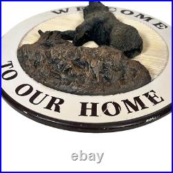 Big Sky Carvers Welcome To Our Home Custom Wood Door Hanger Sign Bear