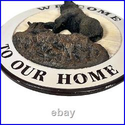 Big Sky Carvers Welcome To Our Home Custom Wood Door Hanger Sign Bear Big Sky Carvers Welcome To Our Home Custom Wood Door Hanger Sign Bear