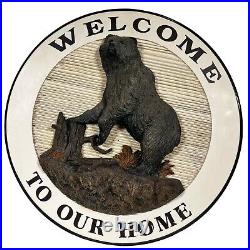 Big Sky Carvers Welcome To Our Home Custom Wood Door Hanger Sign Bear Big Sky Carvers Welcome To Our Home Custom Wood Door Hanger Sign Bear