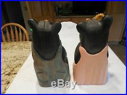 Big Sky Carvers Wooden Bears Pair- Female & Male # Editions Excellent Condition
