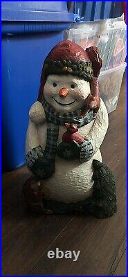 Big Sky Carvers Woodland Snowman Bridger Trading Co Xmas Resin Figure Christmas