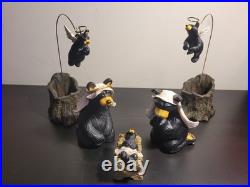 Big Sky Carvers by Jeff Fleming Bearfoots Beartivity 7 piece Nativity set MIB