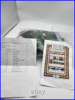 Big Sky Country Quilt Top Kit 60x82 Elk Bear Eagle Country Cottage Decor Project