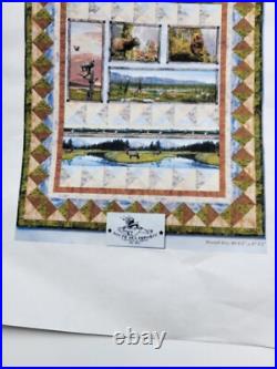 Big Sky Country Quilt Top Kit 60x82 Elk Bear Eagle Country Cottage Decor Project
