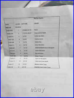 Big Sky Country Quilt Top Kit 60x82 Elk Bear Eagle Country Cottage Decor Project