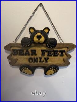 Big Sky Cravers Retired Bearfoots Bears Feet Only Sign Hanging Wall Decor