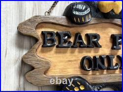 Big Sky Cravers Retired Bearfoots Bears Feet Only Sign Hanging Wall Decor