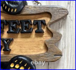 Big Sky Cravers Retired Bearfoots Bears Feet Only Sign Hanging Wall Decor