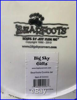 Big Sky Gifts Bearfoots Black Bear Cookie Jar 12 Bears By Jeff Glen EUC