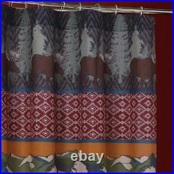 Big Sky Lodge and Lakehouse Shower Curtain, 72 x 72