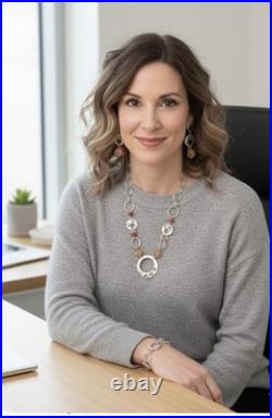 Big Sky Silver Bear Paw Citrine And Coral Set 925