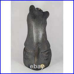 Big Sky Wood Carvers Sculpture Large 15.5 Black Bear Rustic Cabin Jeff Fleming