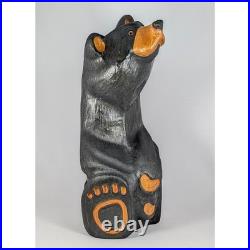 Big Sky Wood Carvers Sculpture Large 15.5 Black Bear Rustic Cabin Jeff Fleming