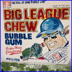 Big league chew gum expressionism modern wall art painting 14X11 canvas original