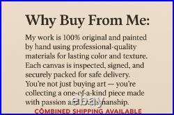 Big league chew gum expressionism modern wall art painting 14X11 canvas original
