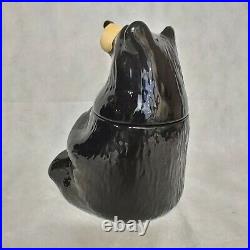 Black Bear Cookie Jar Jim Fleming Big Sky Carvers Bearfoots Tabletop Ceramic