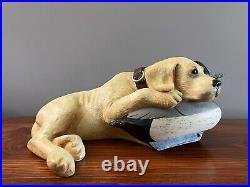 Bradford Williams Big Sky Carvers Labrador Retriever Puppy Dog Duck Hunt Statue