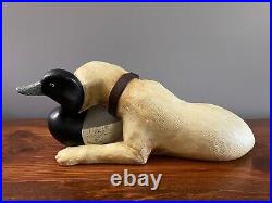 Bradford Williams Big Sky Carvers Labrador Retriever Puppy Dog Duck Hunt Statue