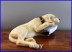 Bradford Williams Big Sky Carvers Labrador Retriever Puppy Dog Duck Hunt Statue