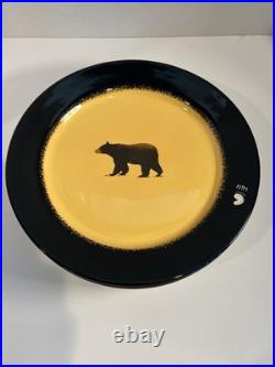 Brushwerks Big Sky Carvers Bear Dinner Plates 4 Cabin Cottage Core