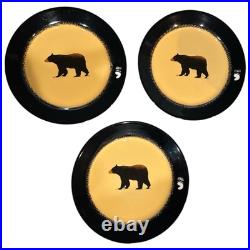 Brushwerks Big Sky Set Of 7 4- 10.75 Dinner 3 8.5 Salad Stoneware Plate
