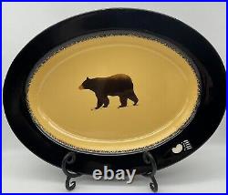 Brushwerks Stoneware Black Bear Oval Platter by Big Sky Carvers
