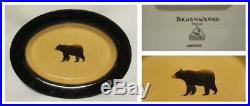 Brushwerks Stoneware By Big Sky Carvers Bear Oval Serving Platter/Tray 15 3/4