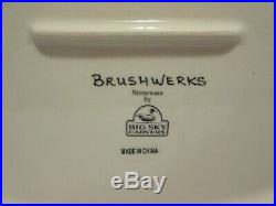 Brushwerks Stoneware By Big Sky Carvers Bear Oval Serving Platter/Tray 15 3/4