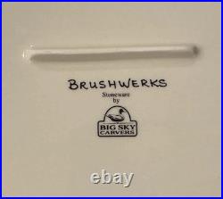 Brushwerks Stoneware Platter By Big Sky Carvers/Bearfoots Bears
