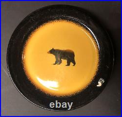 Brushwerks by Big Sky Carvers 10-3/4 Bears Stoneware Rimmed Plates Set of 3