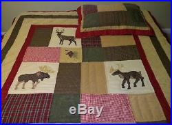 C&F 2 Piece Twin Quilt Set Big Sky Moose Bear Deer Rustic Lodge Style Comforter
