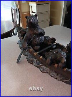 Canoe Trip By Montana Artist Jeff Fleming Handcast From Original Sculpture