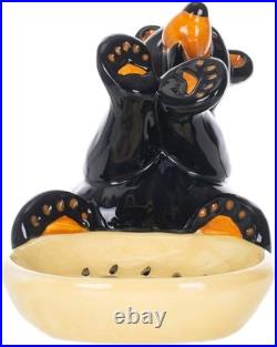 Ceramic Bear Spoon Holder by Big Sky Carvers