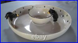 Chip & Dip 2 piece Serving Dish Big Sky Carvers Bears Porcelain