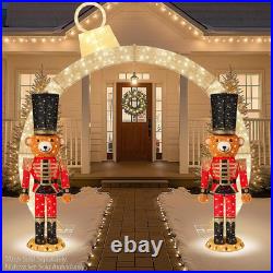 Christmas Nutcracker Bear 5Ft Pop up Lighted Large Holiday 3D Yard Decoration With